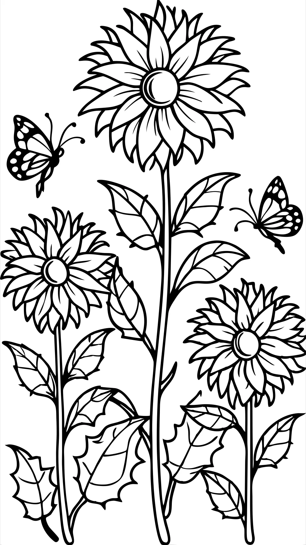 sunflower coloring pages